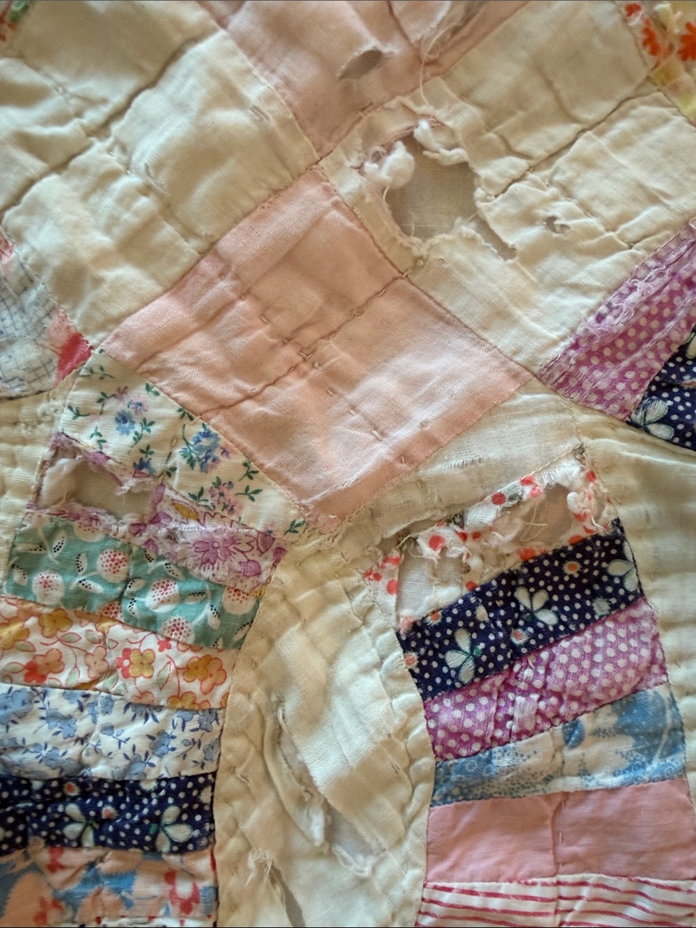 Honeybea Patchwork Quilted Jacket - Cream & Pastel - Picture 6 of 9
